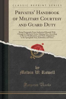 privates handbook military courtesy guard Epub